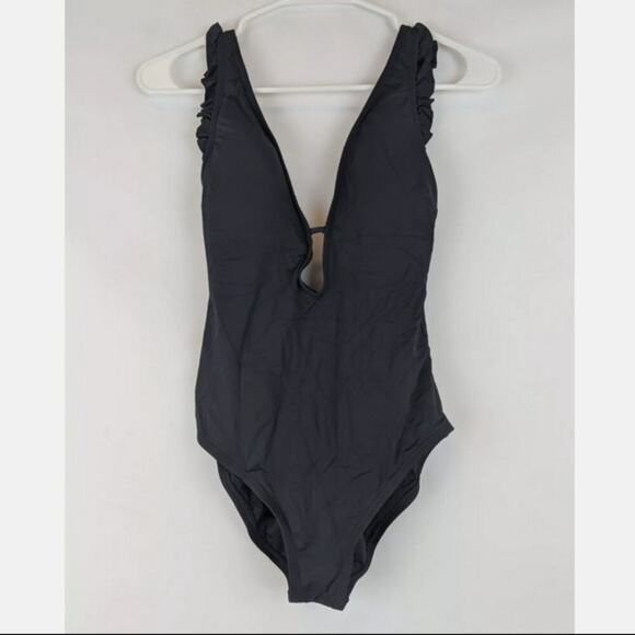 kate spade Other - Kate Spade Ruffle One Piece Swimsuit, Black, Women's Small